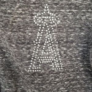 Bling Anaheim Angels Zip-up Hoodie sz M